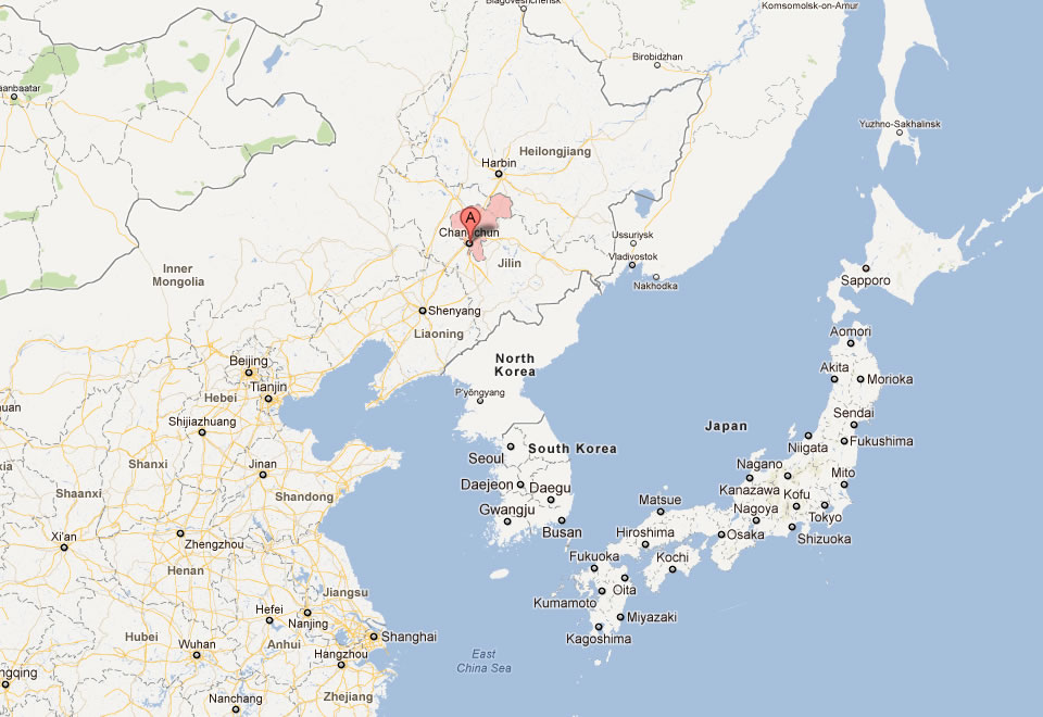 map of changchun china